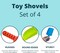 4E’s Novelty 8’’ Plastic Shovels for Kids - 4 pack Shovels for Digging & Gardening Tools